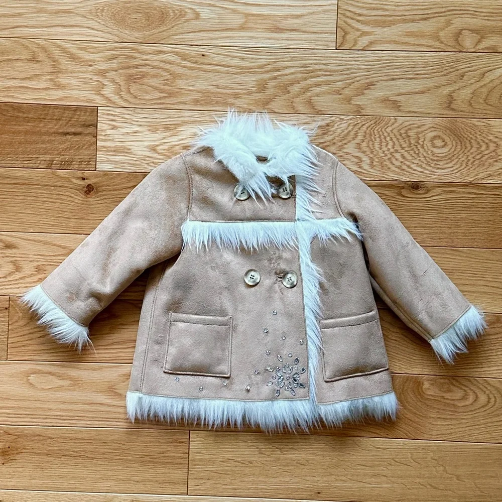 NWT Charabia France faux sherling coat - Picture 3 of 9
